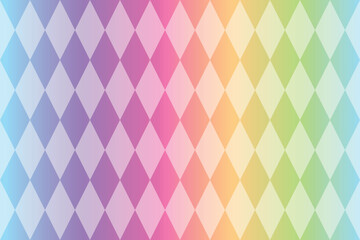 Vector seamless retro pattern with colorful rhombus