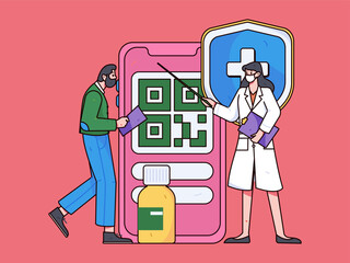 Medical Characters Anti-epidemic Flat Vector Concept Operation Hand Drawn Illustration
