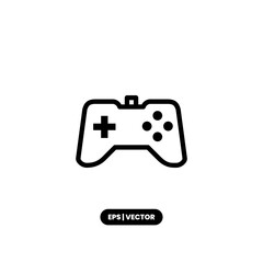 Gamepad icon vector illustration logo template for many purpose. Isolated on white background.