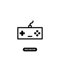 Gamepad icon vector illustration logo template for many purpose. Isolated on white background.