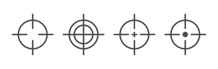 Target icons set. Set of target vector signs