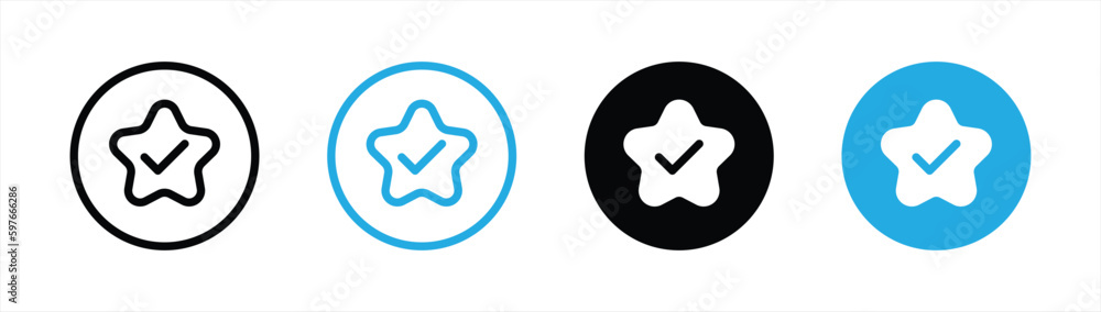 Poster checkmark icon set. checkbox icon. approved or accept mark icon symbol sign collections, vector illu