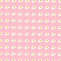 seamless pattern with fired egg