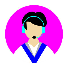 call center icon vector illustration.