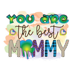 Mom Typography Sublimation Design