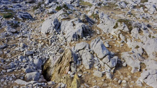 Strange rock formations on the coast of Asturias in northern Spain.