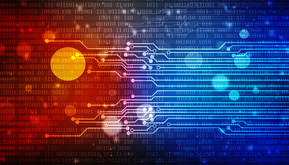 Obraz premium Abstract futuristic circuit board Illustration, Circuit board with various technology elements. Circuit board pattern for digital abstract technology background