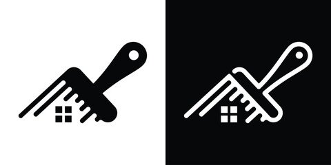 house painting logo design design icon vector illustration