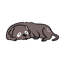 Sleepy dog doodle