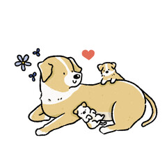 Happy mother's day dog doodle