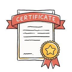 Cute certificate doodle