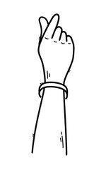 Hand drawn gesture sketch illustration