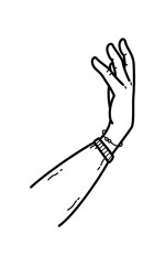 Hand drawn gesture sketch illustration