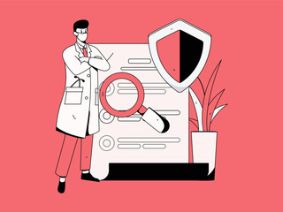 Medical Characters Anti-epidemic Flat Vector Concept Operation Hand Drawn Illustration
