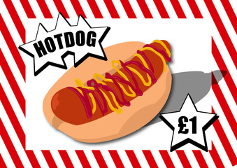 Fast food - hot dog sign