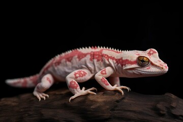 Naklejka premium bearded dragon lizard on black.