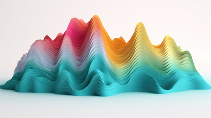 Colorful Waves: An Artistic Interpretation of Nature. Generative AI