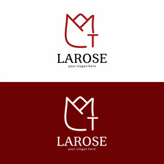 La Rose Brand Logo with Letter T