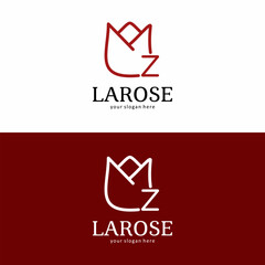 La Rose Brand Logo with Letter Z
