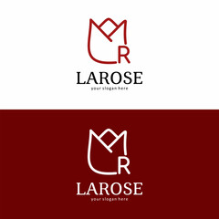 La Rose Brand Logo with Letter R