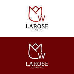 La Rose Brand Logo with Letter W