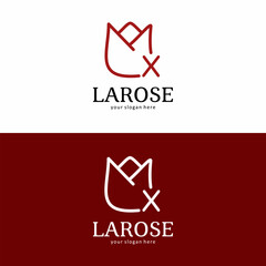 La Rose Brand Logo with Letter X