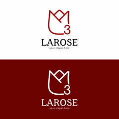 La Rose Brand Logo with Number 3
