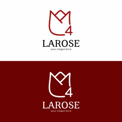 La Rose Brand Logo with Number 4