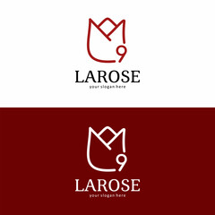 La Rose Brand Logo with Number 9