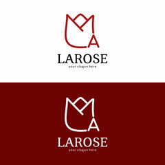 La Rose Brand Logo with Letter A