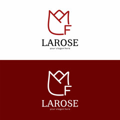 La Rose Brand Logo with Letter F