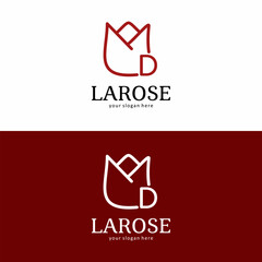 La Rose Brand Logo with Letter D