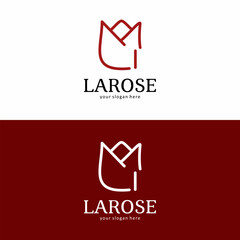 La Rose Brand Logo with Letter I
