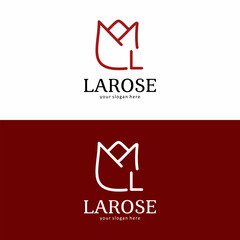 La Rose Brand Logo with Letter L
