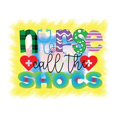 Nurse Typography Sublimation Design