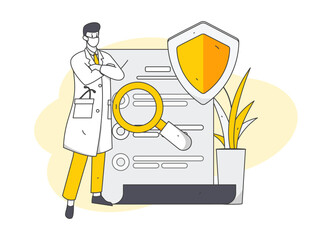 Medical Characters Anti-epidemic Flat Vector Concept Operation Hand Drawn Illustration
