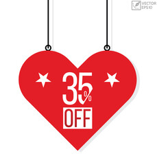 35% off Vector banner ribbon design