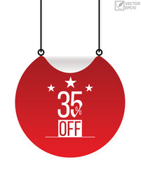 35% off Vector banner ribbon design