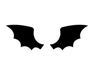 dark wing silhouette evil devil in the shadows Scary bat wings on Halloween night.