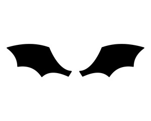 dark wing silhouette evil devil in the shadows Scary bat wings on Halloween night.