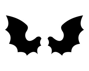 dark wing silhouette evil devil in the shadows Scary bat wings on Halloween night.