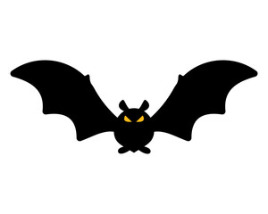 Bat silhouette with scary evil eyes. Vampire Victims on Halloween Night