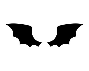 dark wing silhouette evil devil in the shadows Scary bat wings on Halloween night.
