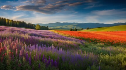 Flower Symphony: Biei's Colorful Fields in Bloom
