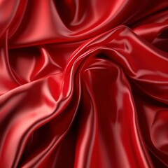 Fototapeta premium Close up red satin background.