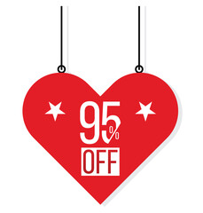 95% off Vector banner design.