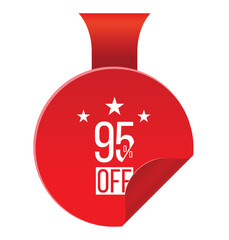 95% off Vector banner design.