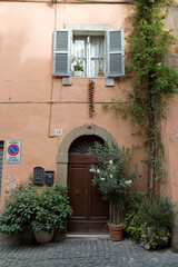 Fototapeta na wymiar Traditional house in Santa rosa disctrict - Viterbo - Italy