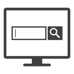 tv  monitor with search engine bar