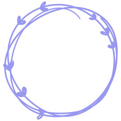 Hand drawn heart frame